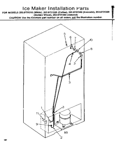 Ice maker installation part