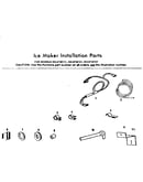 Ice maker installation parts
