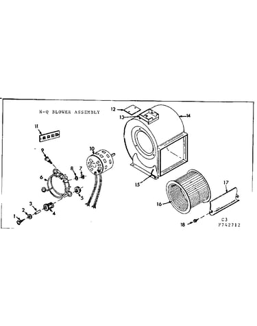 H-q blower assembly