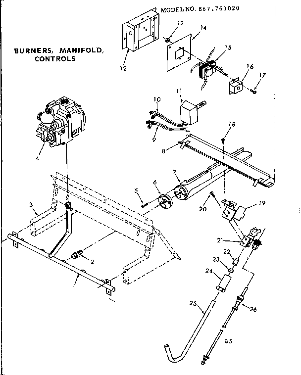 Gas burners and manifold