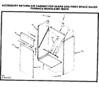 Kenmore 867763310 accessory return air cabinet diagram