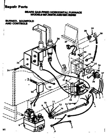 Burner, manifold and controls