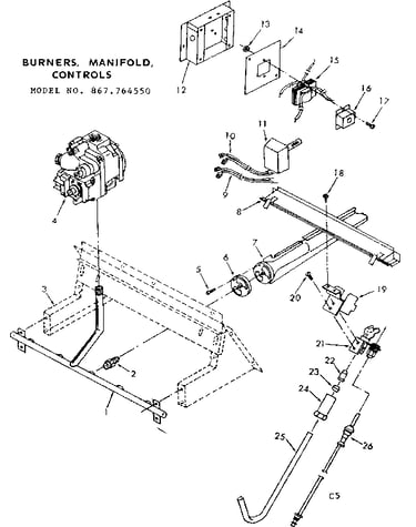 Burners, manifold, controls