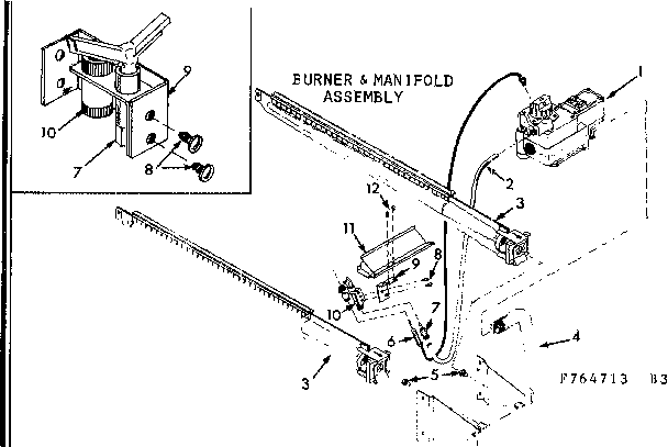 Burner and manifold asm