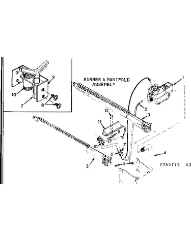 Burner and manifold asm