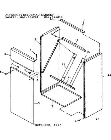 Accessory return air cabinet