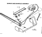 Kenmore 867765360 burner and manifold assembly diagram