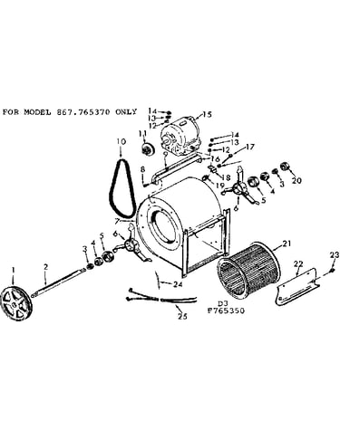 Blower assembly/765370 only
