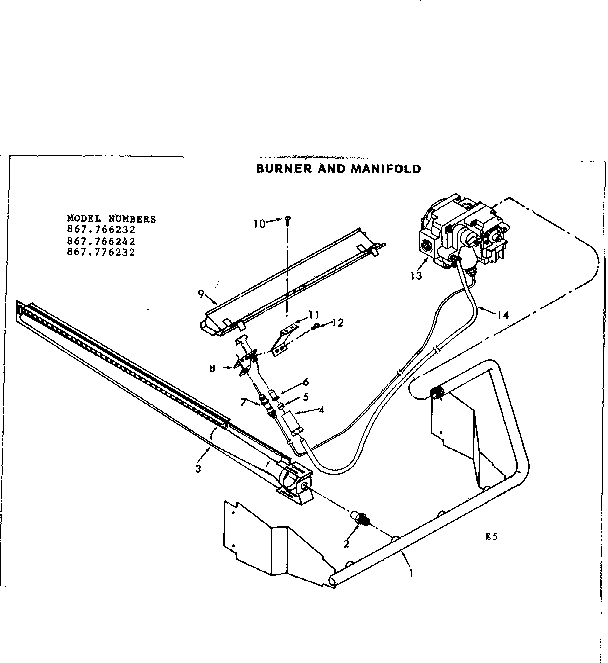 Burner and manifold assembly