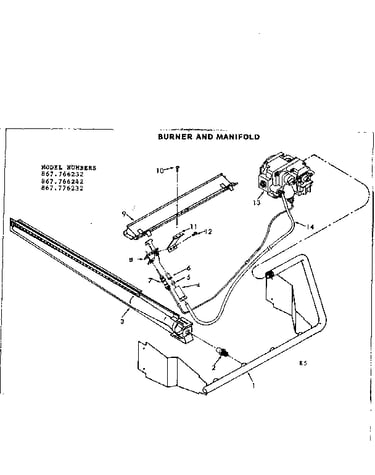 Burner and manifold assembly