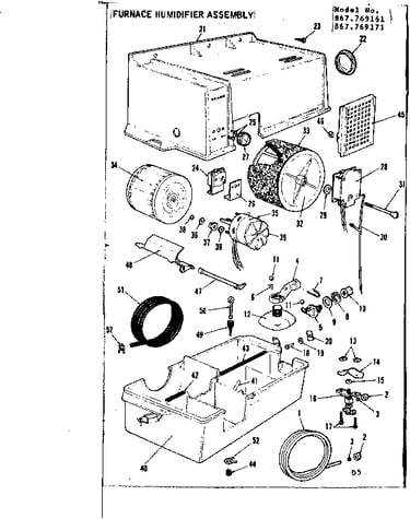 Furnace humidifier assembly