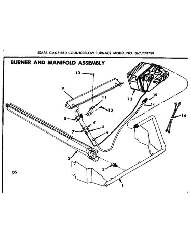 Burner and manifold assembly