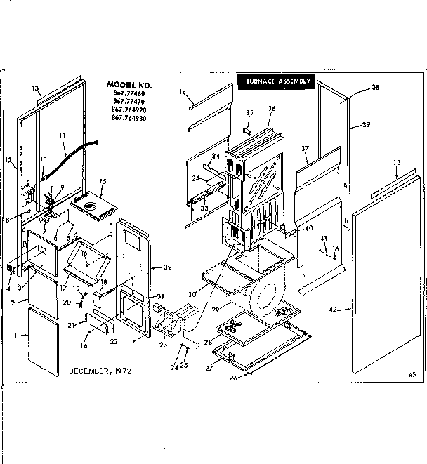 Cabinet and heat exchange