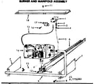 Kenmore 867775282 gas burners and manifold diagram