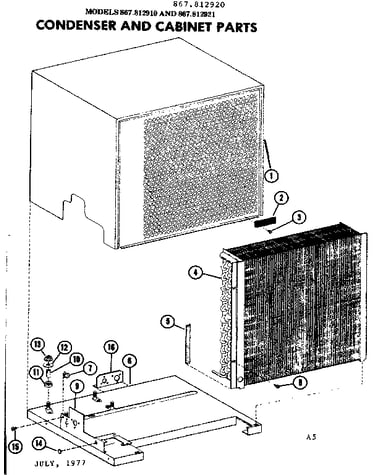 Condenser and cabinet parts