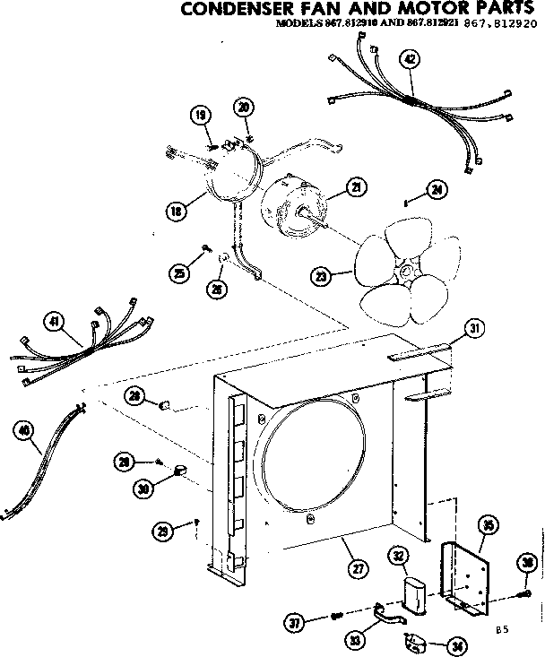 CONDENSER FAN AND MOTOR PARTS