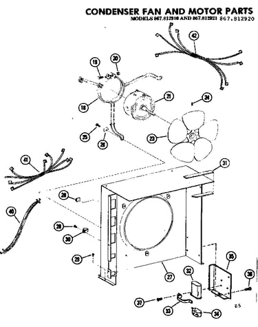 Condenser fan and motor parts
