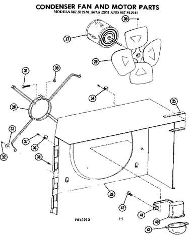 Condenser fan and motor parts