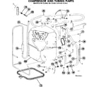 Kenmore 867812910 compressor and tubing parts diagram