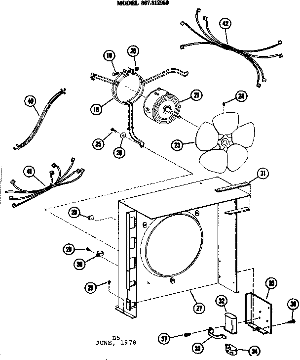 Condenser fan and motor parts