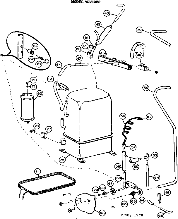 Compressor and tubing parts
