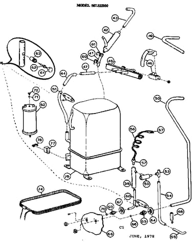 Compressor and tubing parts