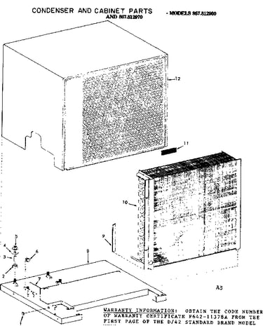 Condenser and cabinet parts
