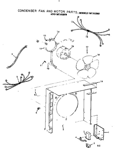 Condenser fan and motor parts
