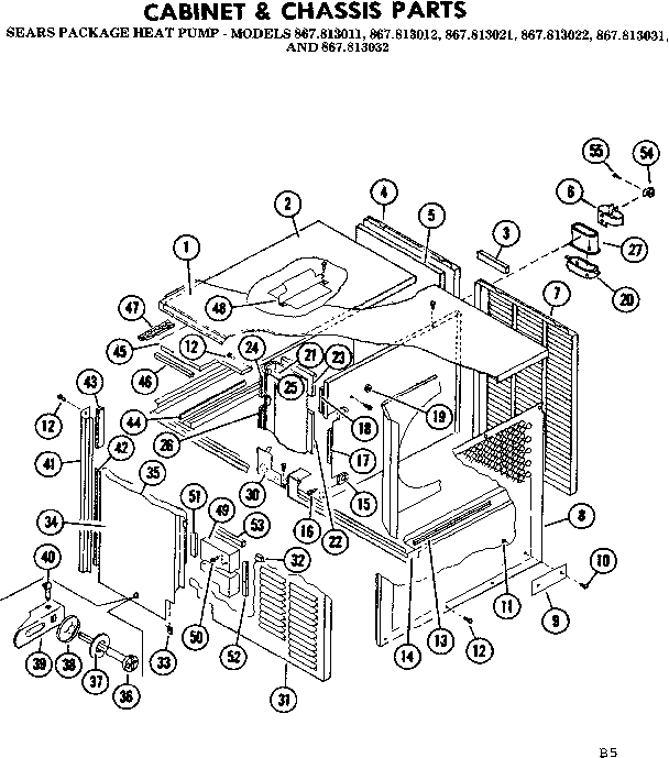 Cabinet and chassis parts