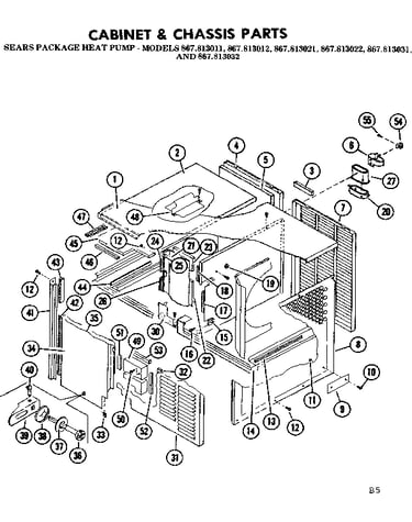 Cabinet and chassis parts