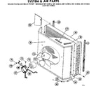 Kenmore 867813031 system and air parts diagram