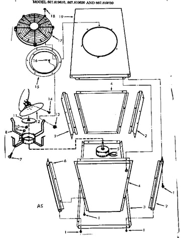 Cabinet and fan assembly