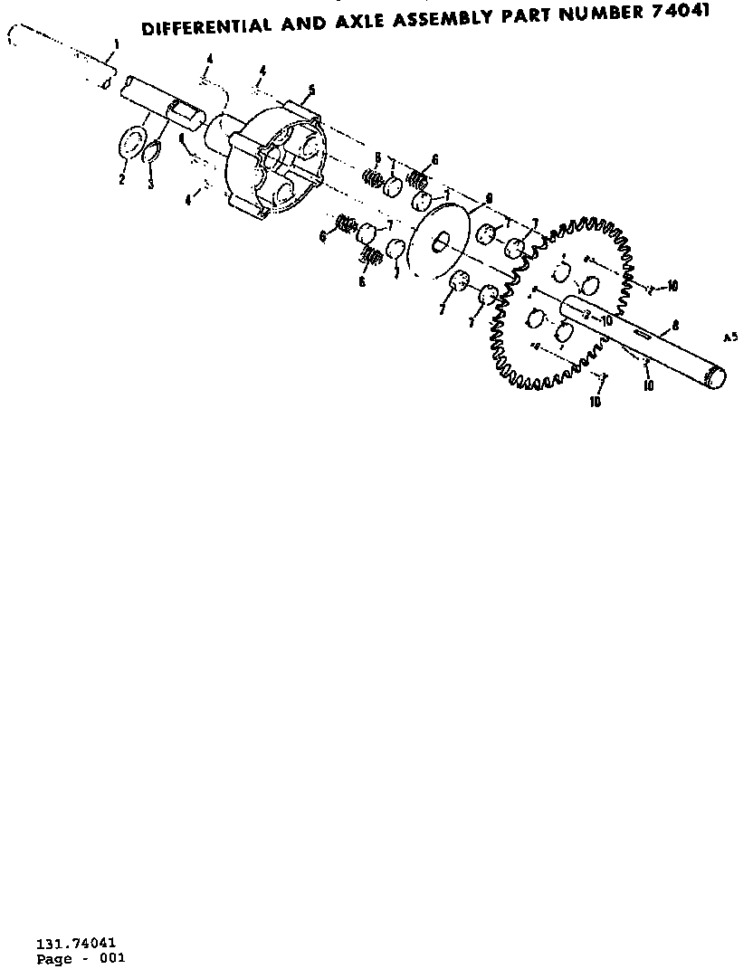 Differential and axle assembly