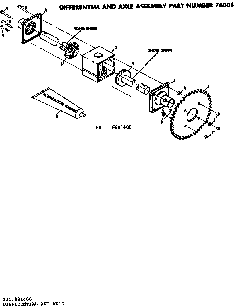 DIFFERENTIAL AND AXLE