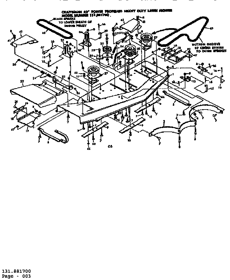 Blade spindle assembly
