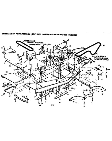 Housing and blade spindle assembly