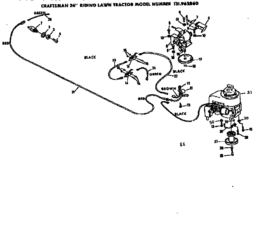 Engine and wire assembly