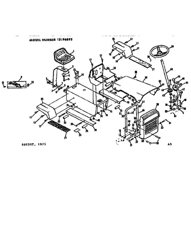 Seat and steering assembly
