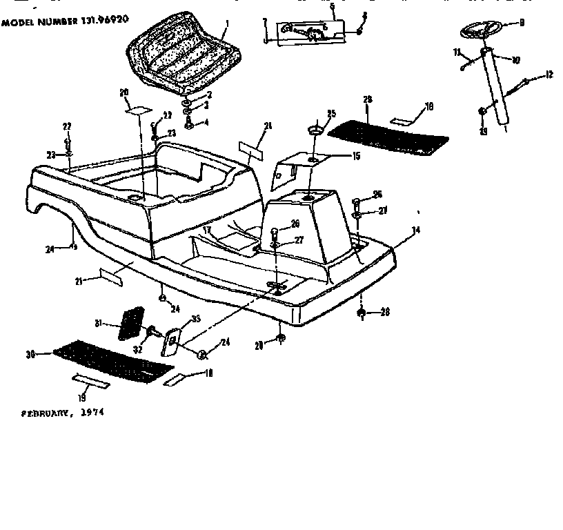 Main body and seat assembly