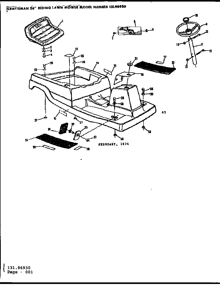 Main body and seat assembly