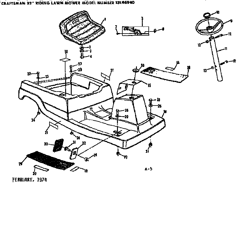 Main body and seat assembly
