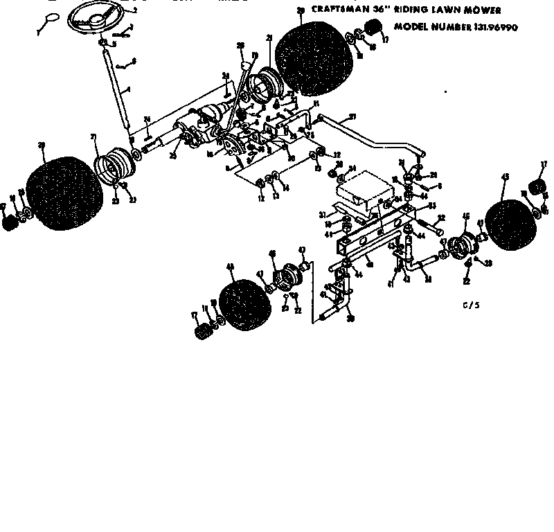 Front and rear axle breakdown