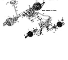 Craftsman 13196991 front and rear axle breakdown diagram