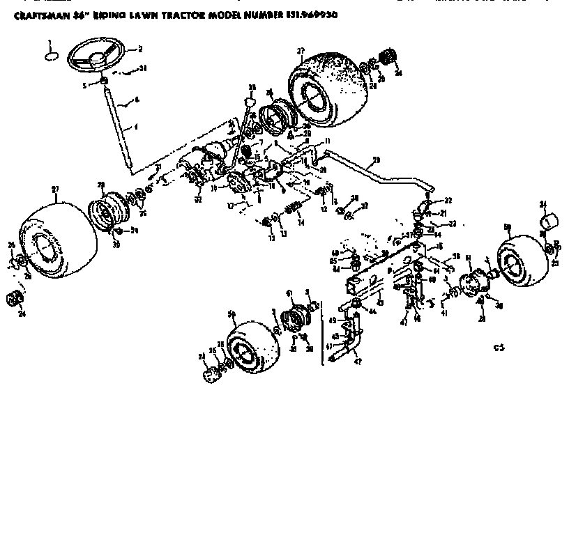 Front and rear axle breakdown