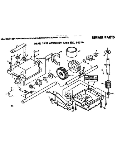 Gear case asm