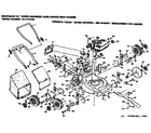 Craftsman 131974700 mower deck and handle assembly diagram