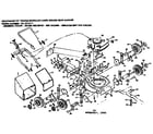 Craftsman 131974711 mower deck and handle assembly diagram