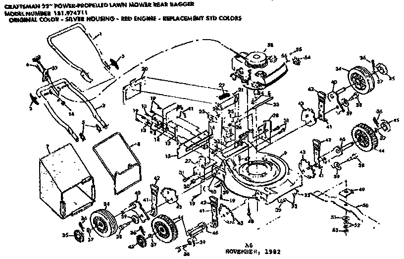 Mower deck and handle assembly