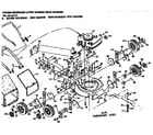 Craftsman 131974712 mower deck and handle assembly diagram