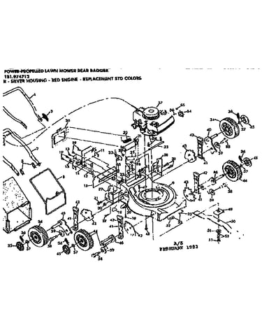 Mower deck and handle assembly